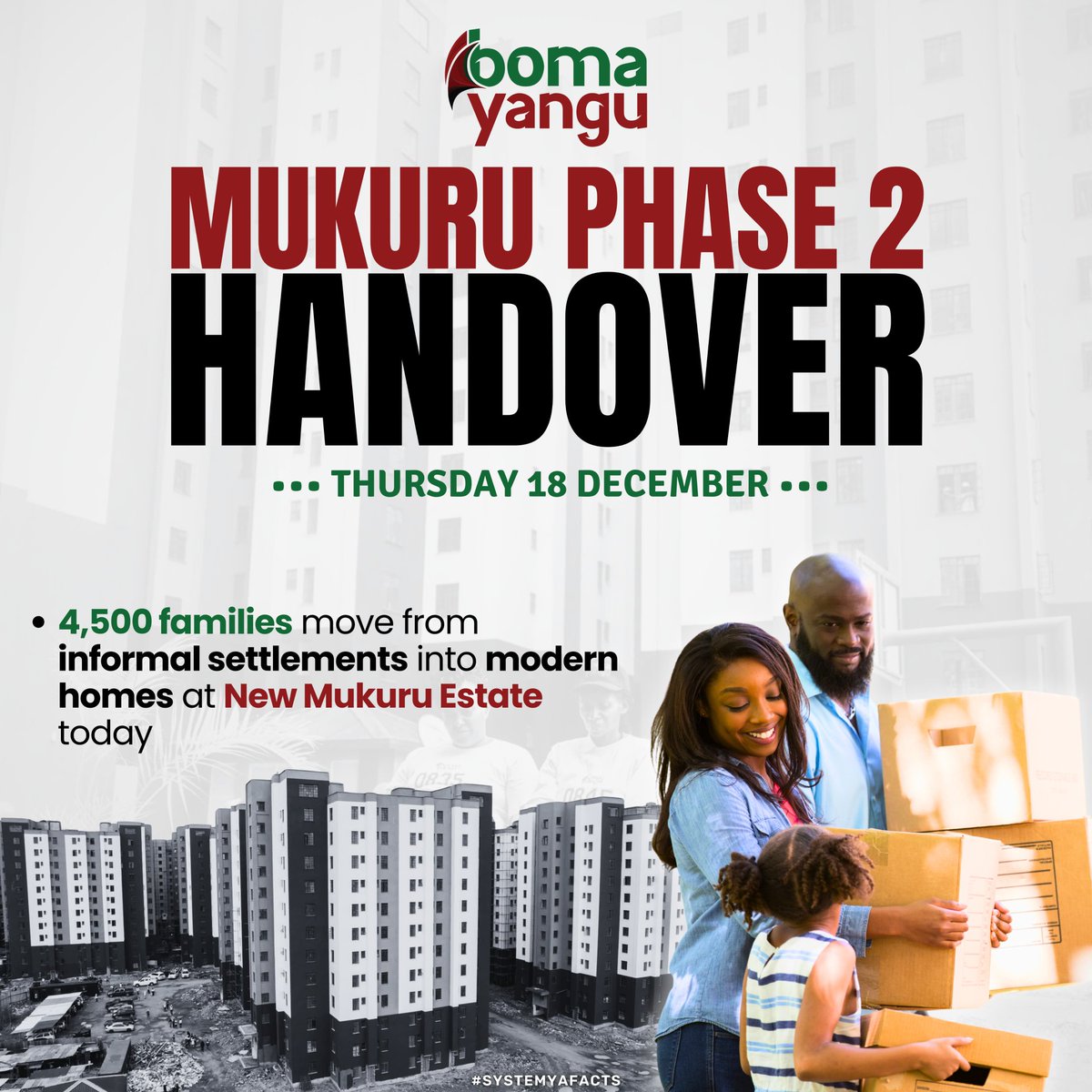 Access to clean water, power, and gas transforms daily routines, health outcomes, and household dignity for Mukuru residents permanently, safely, affordably, reliably, sustainably, inclusive.
 
#MukuruPhase2Handover
 Christmas New Home BomaYangu