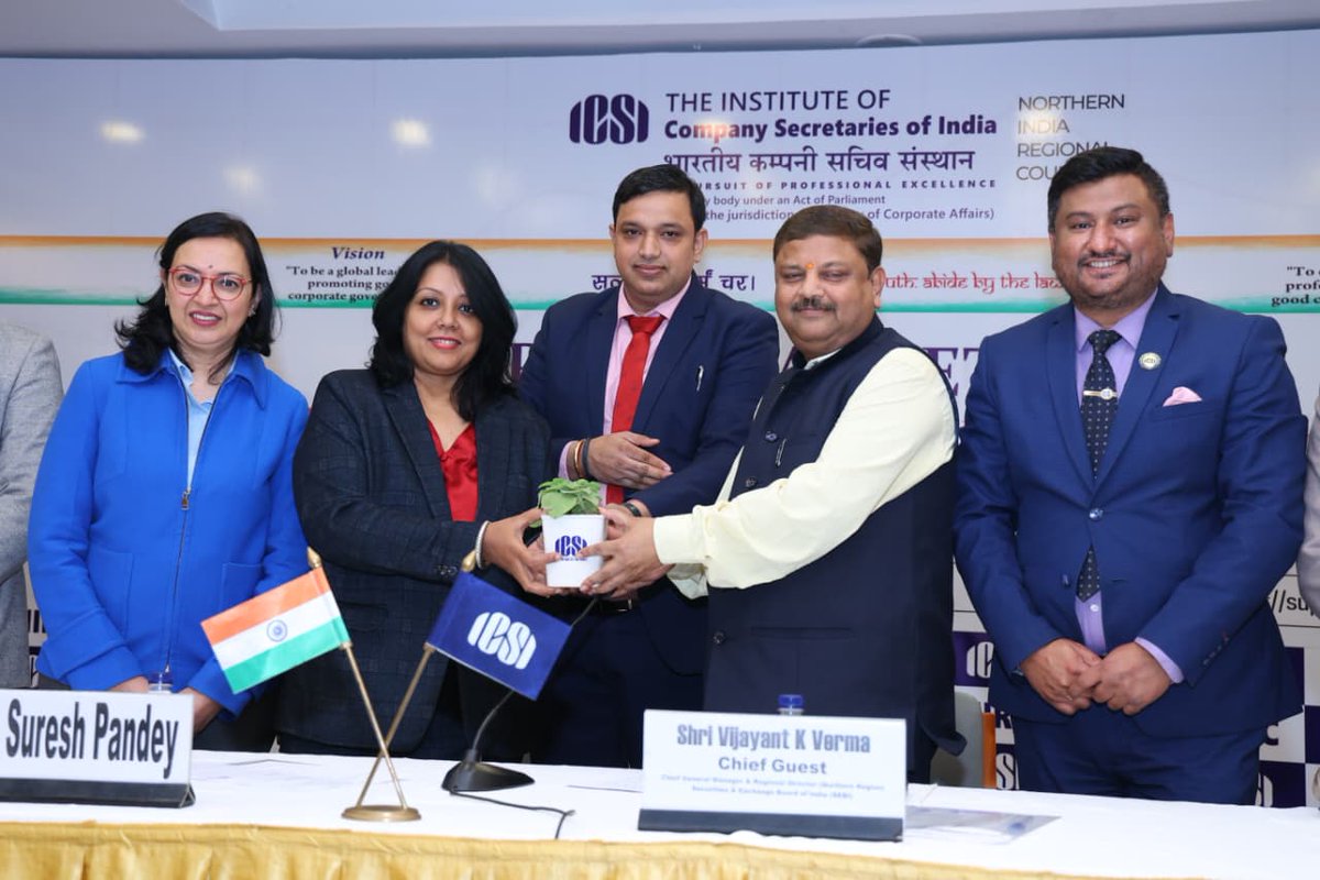 icsi_cs's tweet photo. Shri Vijayant Kumar Verma, Chief General Manager & Regional Director (Northern Region) of #SEBI graces #ICSI #CapitalMarketsWeek - Northern Region in New Delhi @SEBI_India https://t.co/XRkyqZWFtI