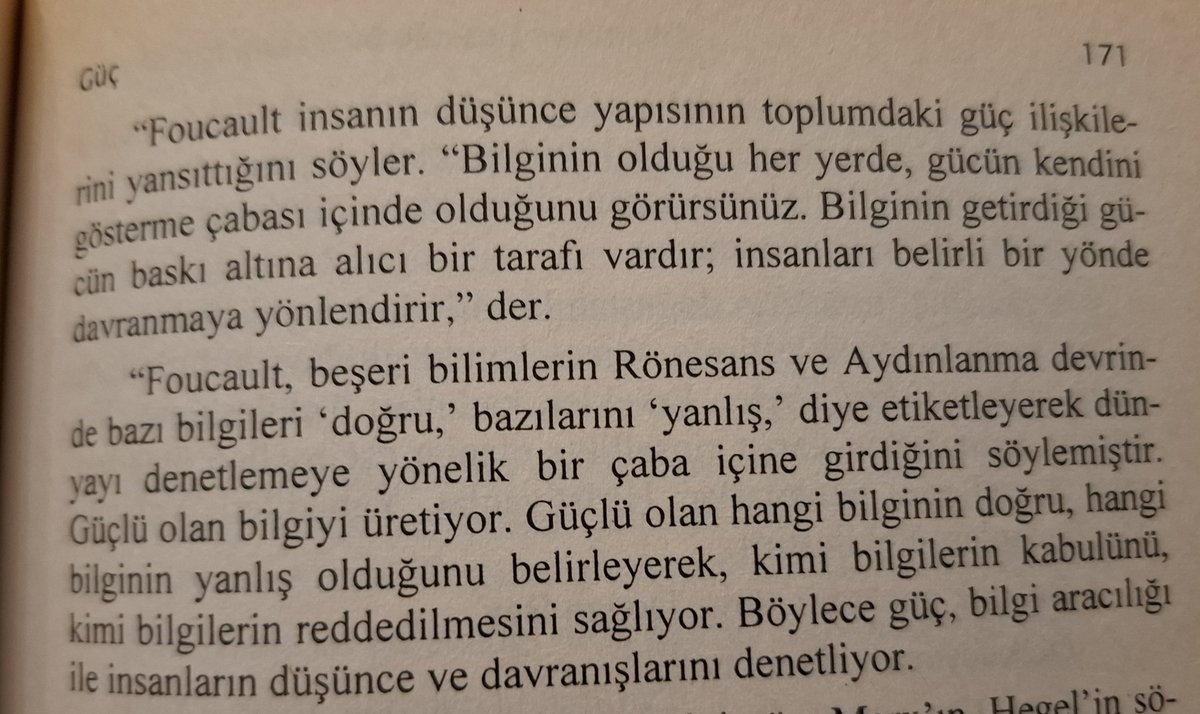 ybdrlr's tweet photo. Güç, bilgi aracılığı ile insanların düşünce ve davranışlarını denetliyor. https://t.co/MwNYREgJ1g