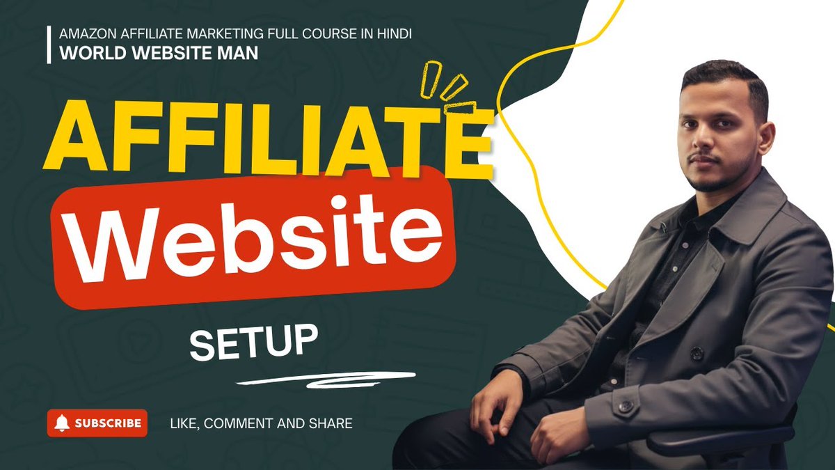 worldwebsiteman's tweet photo. 🚀 Amazon Affiliate Marketing Full Course in Hindi | Affiliate Website Setup
Learn how to build your Amazon Affiliate website step by step 🌐💻
Domain, hosting, WordPress & SEO explained in Hindi.
https://t.co/iUvy7Vvd11

🎥 By World Website Man
#WorldWebsiteMan #AmazonAffiliateMarketing #AffiliateWebsite #WebsiteSetup #OnlineEarning #DigitalMarketing #MakeMoneyOnline