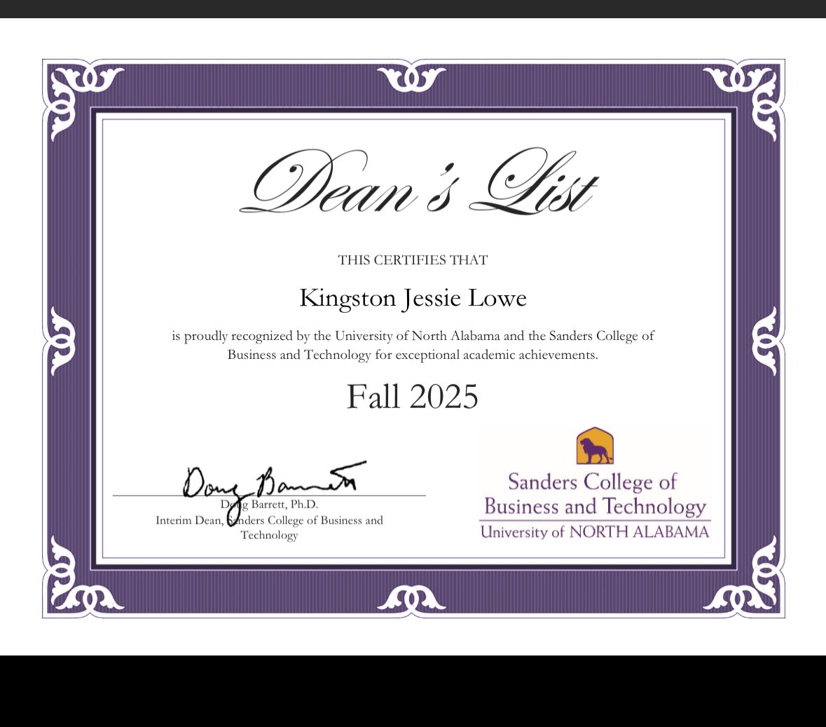 lowe_kingston's tweet photo. Made the Dean's List🤟🏾 https://t.co/jr7wieQ9p1