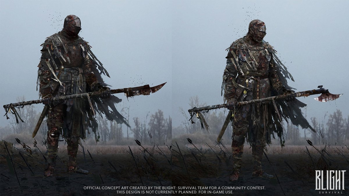 BlightSurvival's tweet image. We're excited to share the final concept art from our concept art contest, brought to life by our Concept Artist Ana. 

To take part in future community events and have a chance to win a print of this art for yourself, make sure to join our Discord - stay tuned for details!