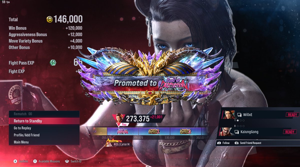 I've been busy with Katsugear stuff for the past few months, so I haven't had much time to play. 

Now that it's calming down a bit. I had some time to grind today and made it to GoD

SF6 next