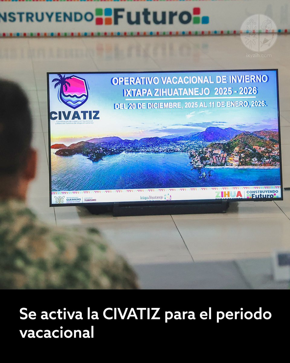 #Zihuatanejo | 🏖️🚑⛑️ Se activa la CIVATIZ para vacaciones de invierno del 20 de diciembre al 11 de enero. Coordina limpieza urbana, atención médica, salvavidas en playas, rescate marítimo y atención de accidentes. Objetivo: garantizar seguridad y disfrute de visitantes...
