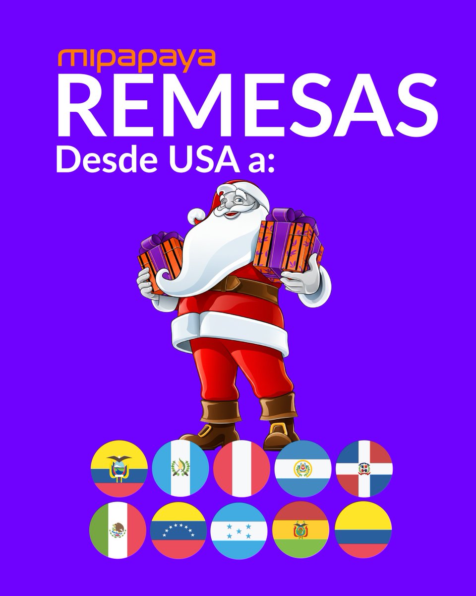 ¿Buscando cómo enviar dinero desde USA? 🇺🇸 Con mipapaya.com llegas a 11 destinos: 🇻🇪🇨🇴🇩🇴🇭🇳🇸🇻🇧🇴🇵🇪🇪🇨🇬🇹🇲🇽🇭🇹. La plataforma más confiable para que tu esfuerzo llegue intacto a manos de tu familia. 🏠💨 
#Fintech #RemesasUSA #Latinoamérica