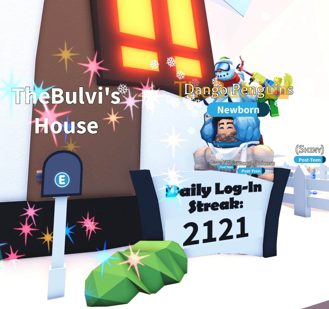 TheBulvi's tweet image. Happy 2121 Log-In Streak
#adoptme #roblox #login