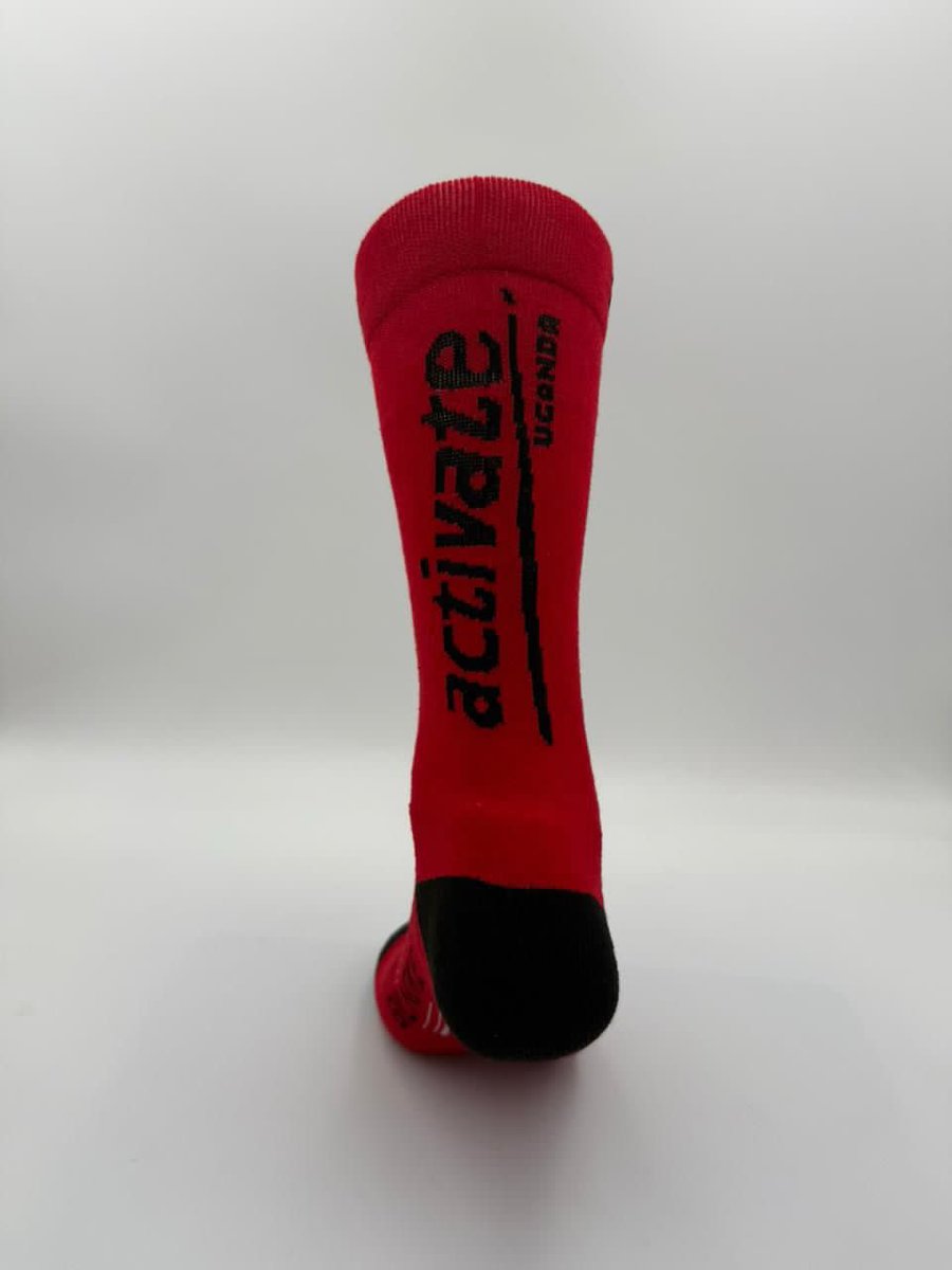 ActivateUgandaL's tweet photo. "Run with Confirt", step with power! 🏃‍♂️🔥  
Our Activate Uganda socks are built for comfort, performance, and bold style — just UGX 60,000
🧦 Made for movers 
🧦 Sweet-wicking
🧦 Anti-slip sole grip
Limited stock — grab yours now! 💥  
#ActivateUganda #RunInStyle https://t.co/8fP5nEDYOl