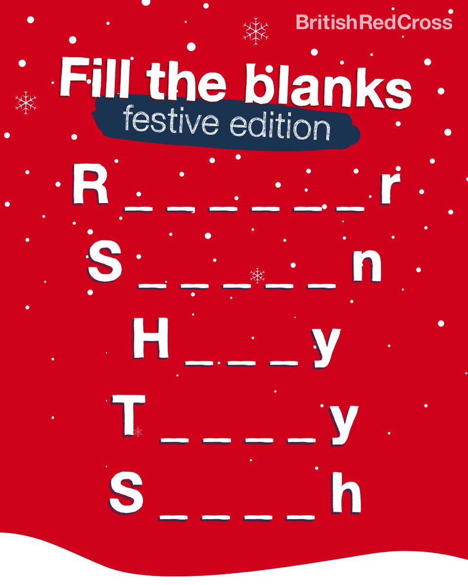 EventsRedCross's tweet image. The celebrations might be winding down, but the fun doesn’t have to stop. Fill in the blanks below and share your answers in the comments! 👇🏻