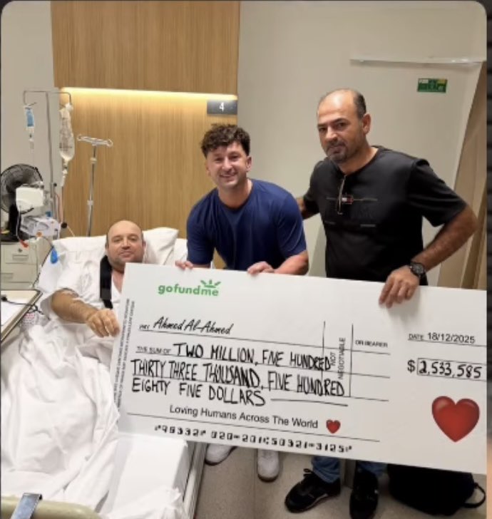 veroveronique1's tweet image. 🚨❤️2 533 585 $ ❤️🚨
#SydneyAttack #Sydney #sydneyterror #musulman #Heros #Ahmed