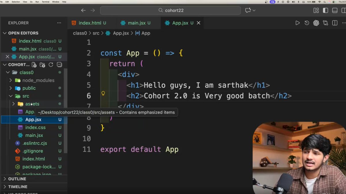 stackarnav's tweet image. JavaScript finally led me here. ⚛️

Today, I took my first real step into React.js.

• Set up React using Vite
• Understood the project structure &amp;amp; boilerplate
• Learned what JSX actually is (and why it exists)
• Saw how React thinks in components, not DOM hacks

This shift…