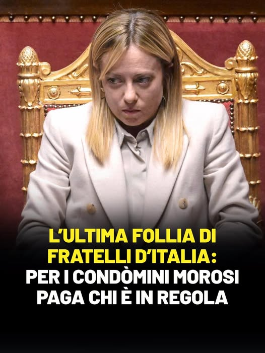 serebellardinel's tweet photo. Nuova alzata di ingegno di quegli imbecilli #governoMeloni!Addebiteranno a condomini con pagamenti regolari,importi dei morosi!Ma questi non ci stanno con la testa!Stanno facendo di tutto per far incazzare gli onesti cittadini,che si stanno chiedendo: "io perchè pago allora?"! https://t.co/EG7b4IfZRC