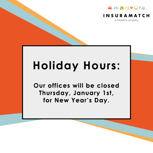 Our offices will be closed Thursday, January 1st, for New Year's Day.