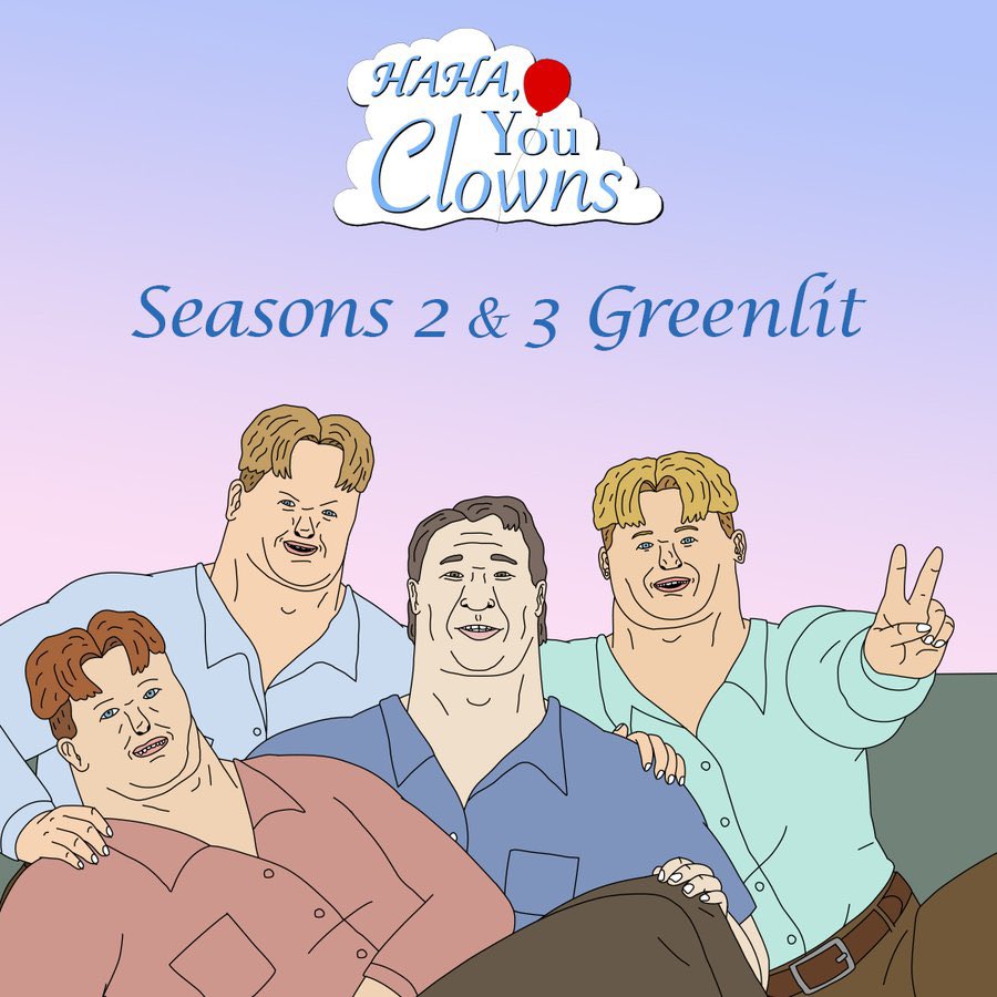 ToonHive's tweet image. ‘Haha You Clowns’ by Joe Cappa has been renewed for Seasons 2 and 3 on Adult Swim.