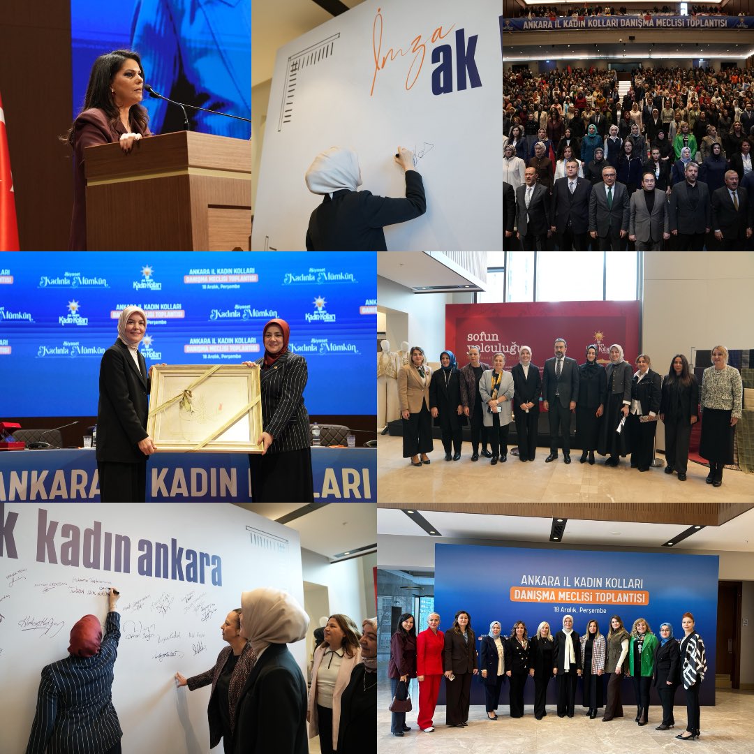 📍 AK Parti Konferans Salonu

AK Parti Genel Merkez Kadın Kolları Başkanı Sn. <a href="/tugbaisikercan/">Tuğba IŞIK ERCAN</a>, İl Başkanımız Sn. <a href="/hakanhanozcan/">Hakan Han ÖZCAN 🇹🇷</a>, İl Kadın Kolları Başkanımız <a href="/akgul_aysel/">Aysel Koçak Akgül</a> ,Ankara Milletvekillerimiz, İl Yönetim Kurulu Üyelerimiz, İlçe Başkanlarımız, İlçe Belediye Başkanlarımız ve