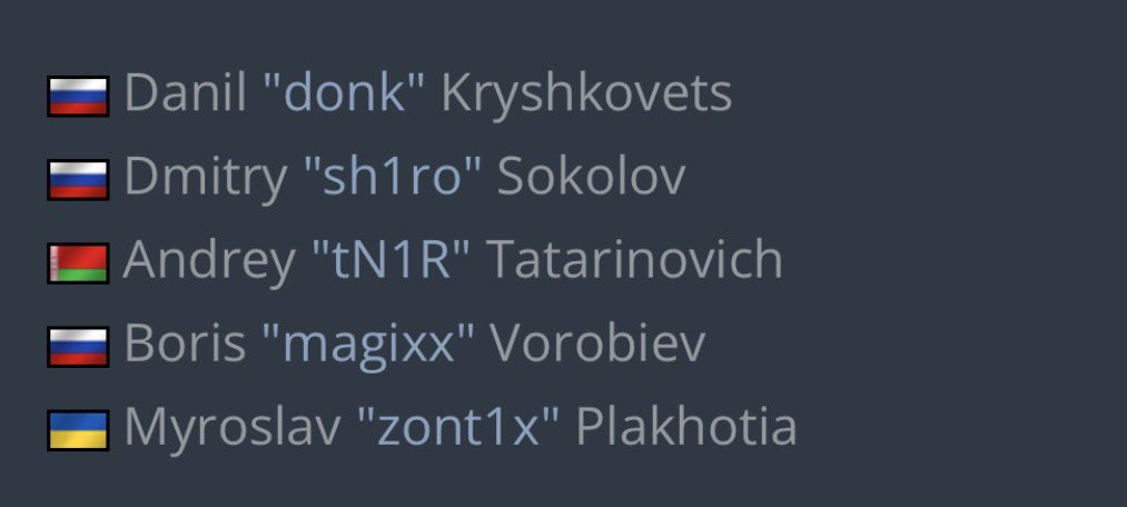 launders's tweet photo. I will giveaway a knife if 100thieves take a map off this lineup https://t.co/z7ZCuKQ5qQ