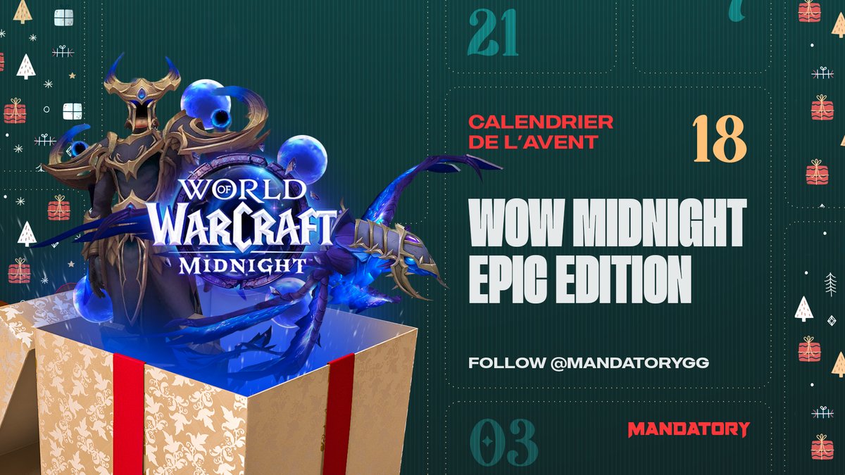 Obtiens un Faucon-dragon aile du Vide, les mascottes Soubrespoir &amp; Tristeplumes, un accès anticipé de 3 jours à Midnight et pleins d'autres cadeaux grâce à l'Epic Edition ! 🤩

Pour participer :

🔁RT
👥Follow <a href="/MandatoryGG/">MANDATORY</a>

TAS le 29/12