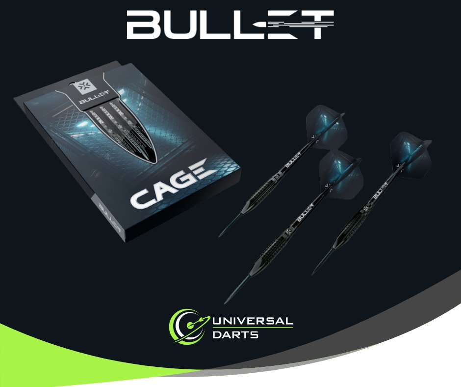 Introducing the brand NEW Cage Darts from BULLET — available now at Universal Darts.

Precision-machined for control, balance, and relentless consistency, the Cage Darts are built to perform under pressure. A bold, industrial grip design meets elite craftsmanship for players who