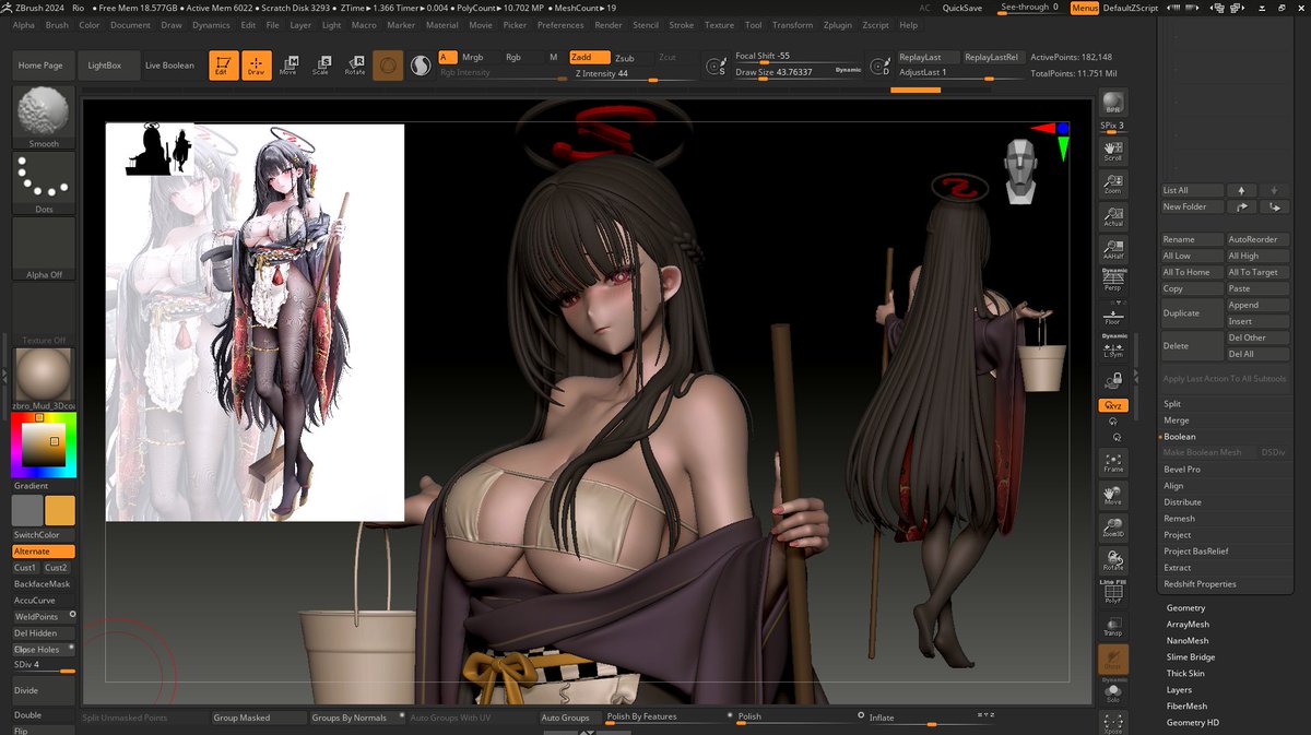 このイラストが大好きすぎて、どうしても我慢できず、他のプロジェクトを一時中断しちゃいました

リオ・ツカツキ（Rio Tsukatsuki） by <a href="/Furuming1/">BYORI</a>
#ブルアカ #riotsukatsuki