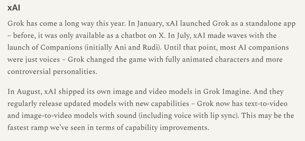 @a16z @omooretweets @GoogleLabs xAI도 언급할 가치가 있습니다.
Grok 앱은 지난 1월 출시 이후 월간 활성 사용자(MAU)가 거의 4천만 명에 달하는 놀라운 성장을 기록했습니다!