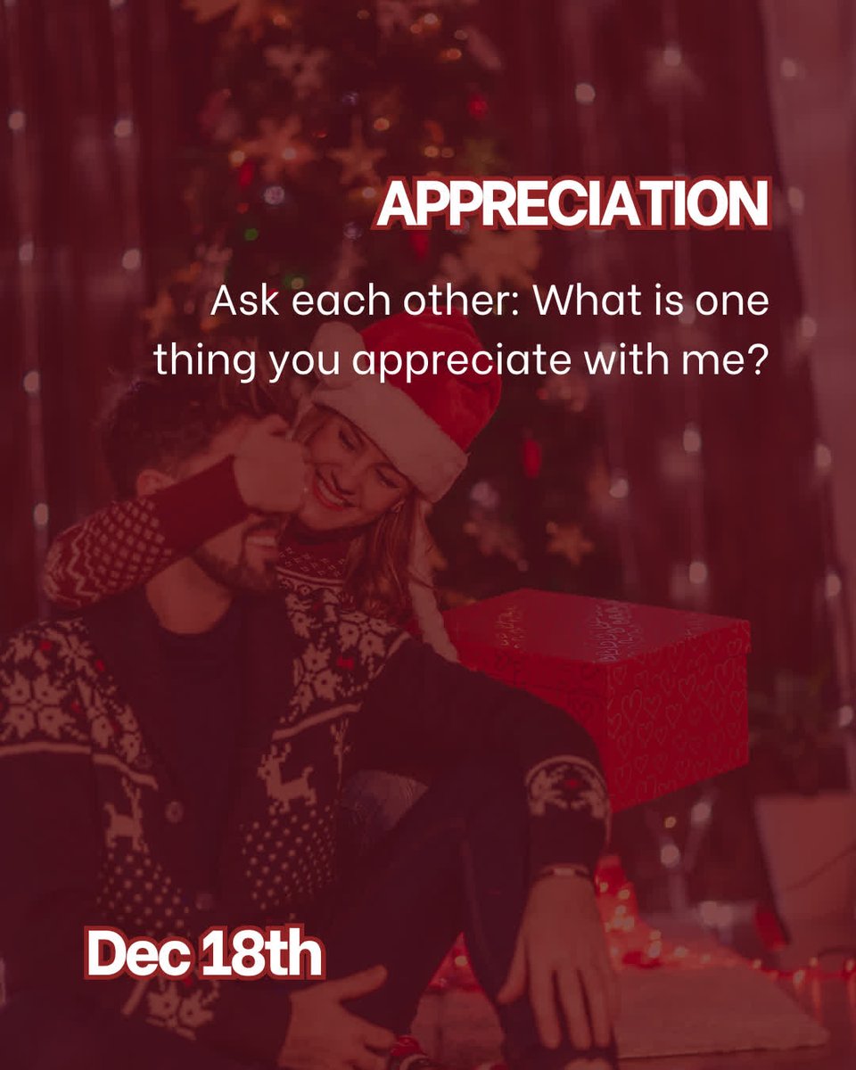Undressed_Team's tweet photo. What do you appreciate with your partner?

#undressed #undressedchristmascalendar #undressedcalendar #christmascalendar https://t.co/oSLKK8qfLg