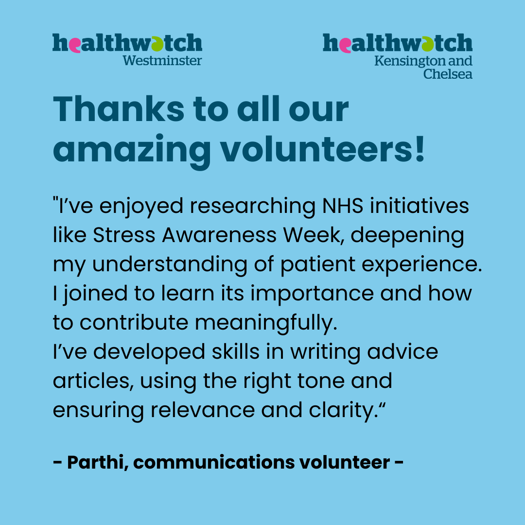 Healthwatch Kensington and Chelsea tweet media