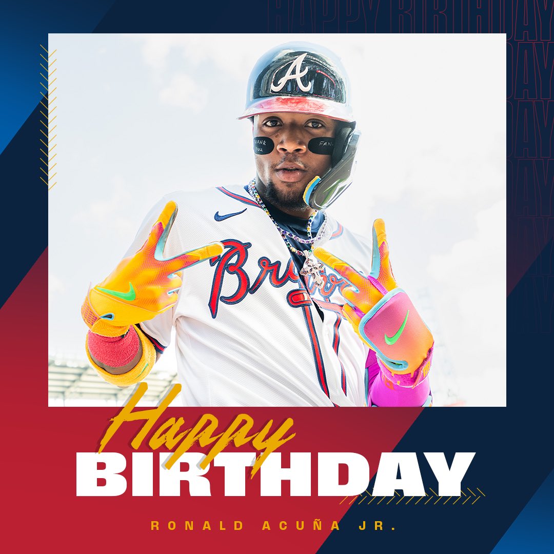 Braves's tweet image. Happy birthday, Ronald! 🎉