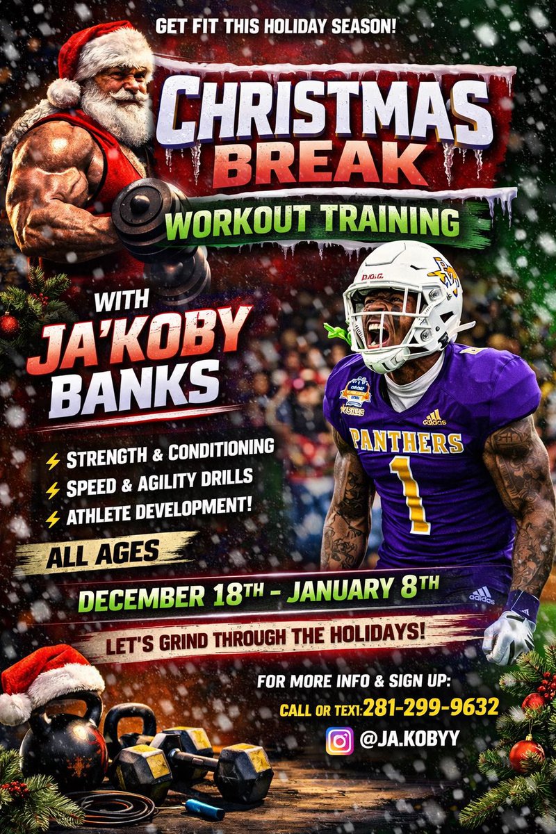 jakoby_banks's tweet photo. Elite Wide Receiver Training 💜💛
College • High School • Youth Development
Speed. Routes. Releases. Hands. Football IQ.

I’ll come to you. All ages welcome.
📞 281-299-9632
📲 @ja.kobyy

Let’s work. https://t.co/JnpY3YAHzL