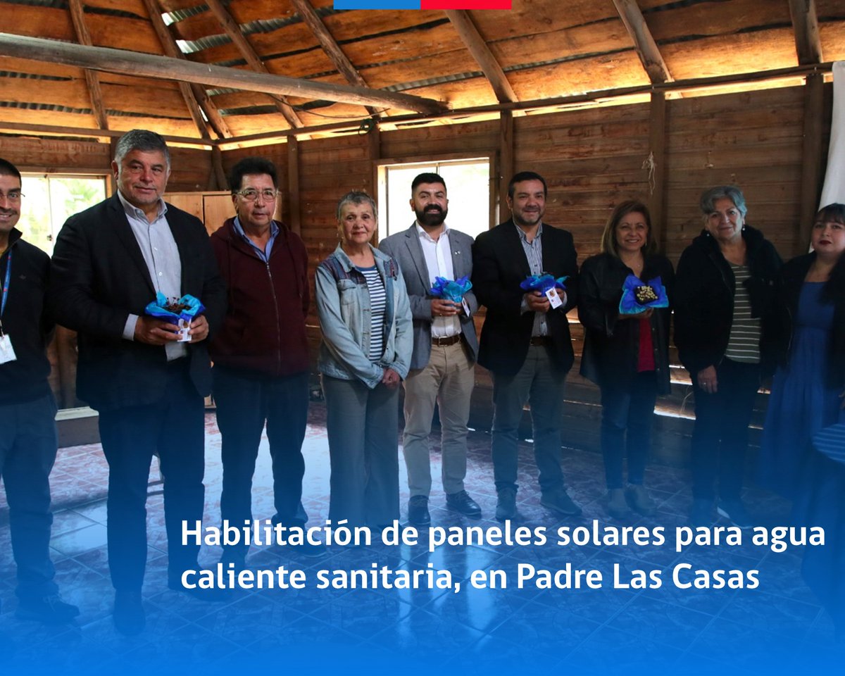 Club de Adultos Mayores Yauguyen de #PadreLasCasas celebra el cierre de su proyecto del #PDATemucoPLC: instalación de 4 colectores solares que entregan agua caliente a las viviendas de sus socios ☀️⚡️🚿🧓Estamos donde está la #Energía #EnergíasRenovables