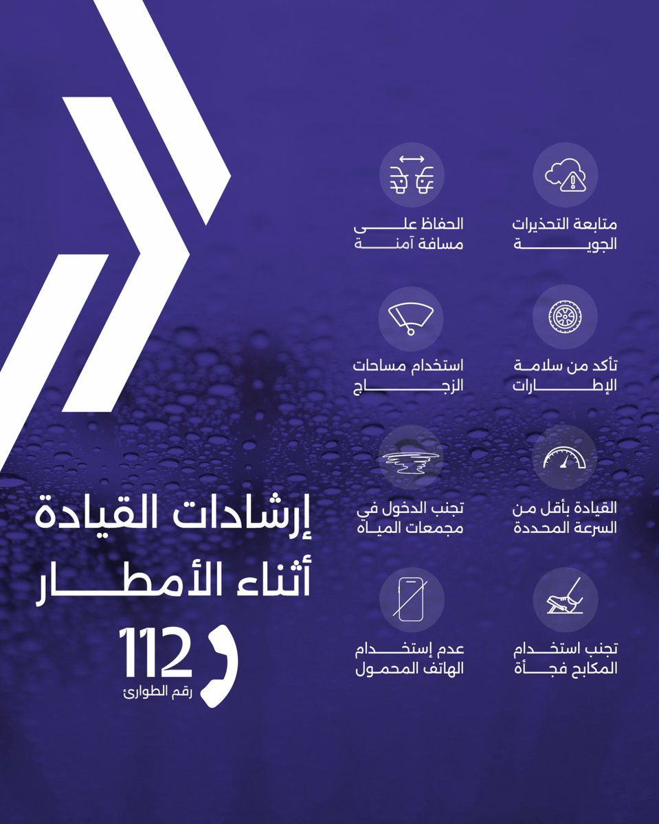 إرشادات القيادة أثناء المطر 🌧️

رافقتكم السلامة.

#بنك_وربة
#لنملك_الغد