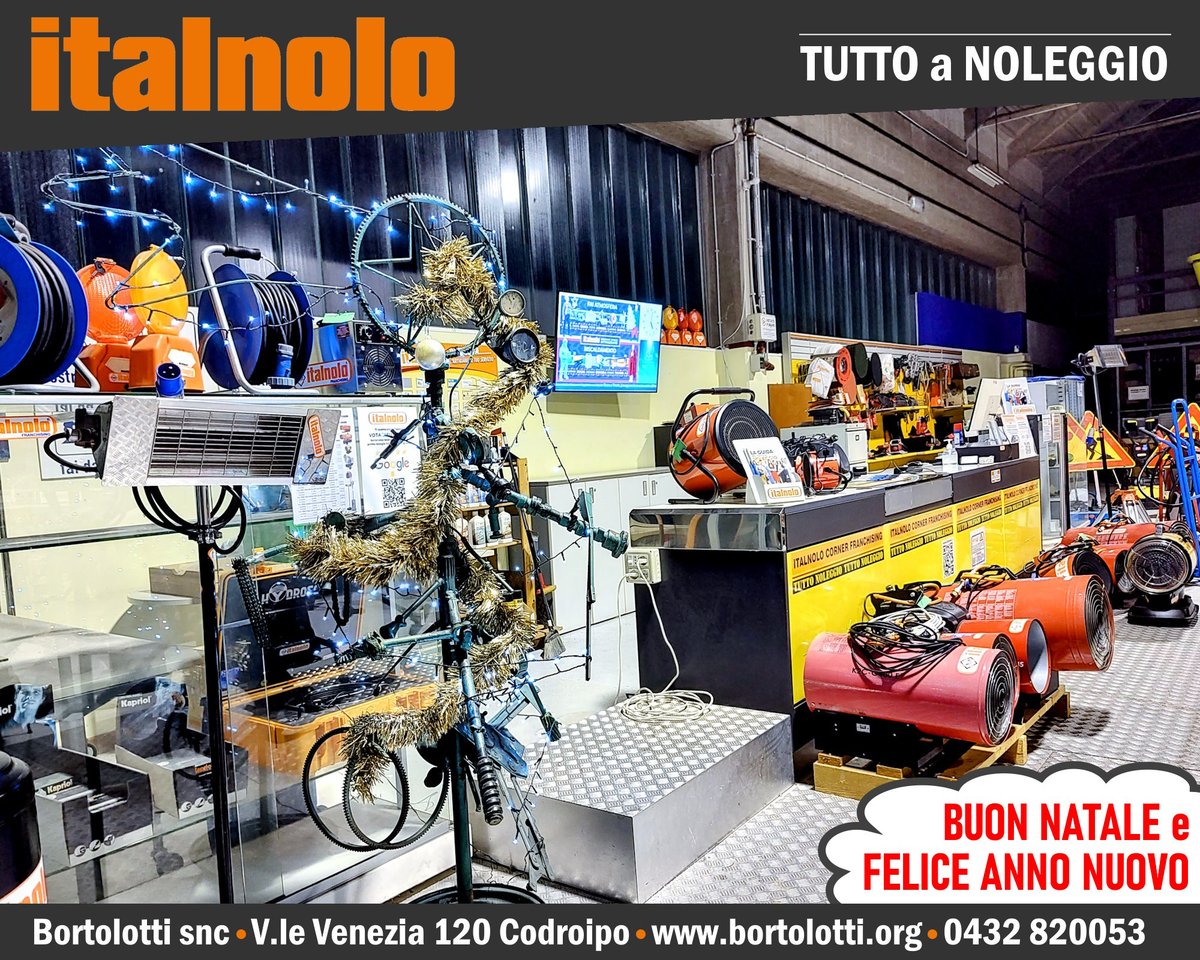 BortolottiSnc's tweet photo. Auguriamo a tutti i nostri clienti buon Natale e felice anno nuovo.
In questi periodo chiuderemo i seguenti giorni: 24/12 aperto al mattino solo per prenotazioni - 31/12 chiuso - 02/01 chiuso - 05/01 aperto al mattino solo per prenotazioni https://t.co/V2BNw8iHnO