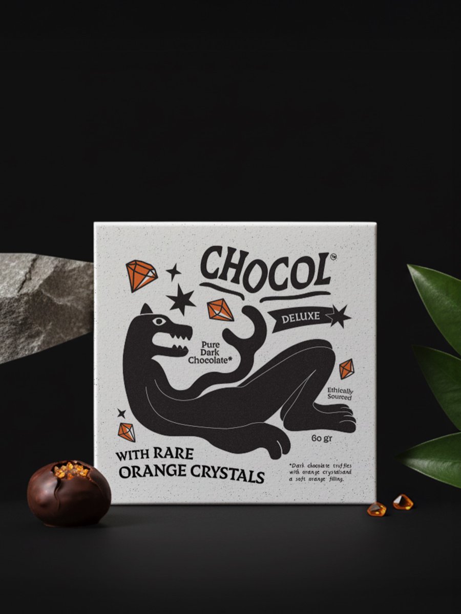 Sofia Zonfrilli's #packagingdesign for CHOCOL Deluxe Holiday uses
