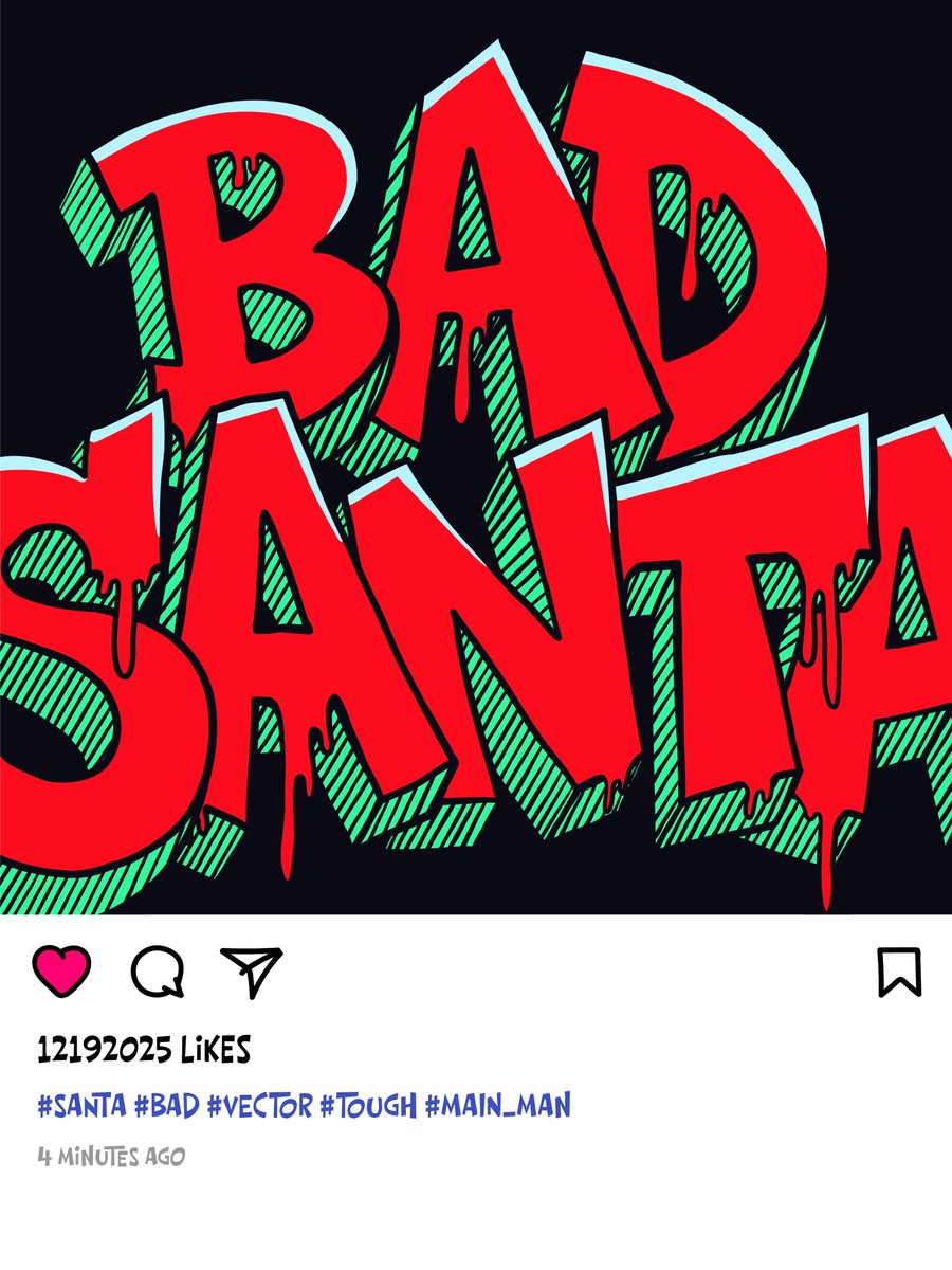 ChrisNixt's tweet photo. Not all Santas are holly and jolly.
This illustration asks the important question: what if Santa snapped? Inspired by Christmas chaos, dark humor, and a love for bold character design, this piece is for brands and creatives who prefer their holidays with a little bite. https://t.co/IFNdEAq6uN
