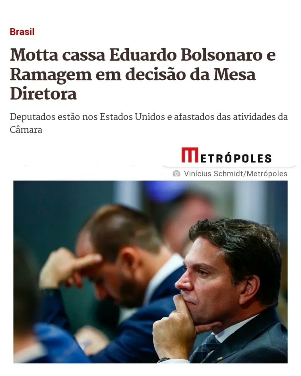 Cassados.
Eduardo Bolsonaro e Ramagem usaram seus mandatos para atacar a democracia e sabotar o país.
Foram blindados por tempo demais.
Mas chegou a hora: a Constituição prevaleceu.
Mandato não é escudo pra crime.
Sem anistia, sem esquecimento.