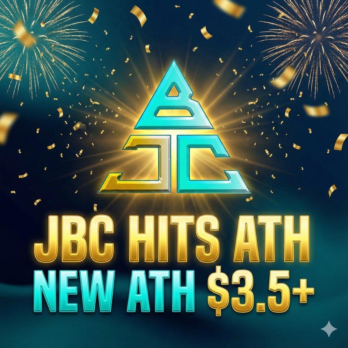 $JBC HITS NEW ATH! 🚀🌙
We just smashed through $3.55+ the #JBCArmy is unstoppable! This isn't hype, it's real growth backed by a massive community, LaunchGate incoming, and sustainable utility on #BNBChain.
Believers are winning big right now. Who's holding strong? 👀
 Drop your