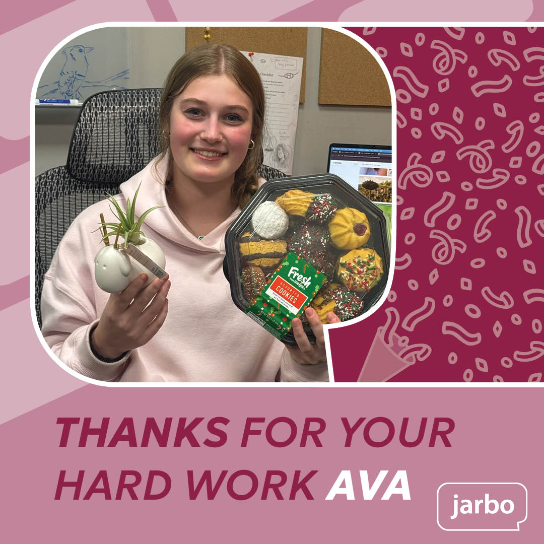 gojarbo's tweet photo. Today is our intern Ava’s last day in the office! We’ve loved seeing her creativity and eagerness to learn over the past few months. Wishing her all the best as she wraps up her final semester of senior year. https://t.co/RB2yfRwvmj