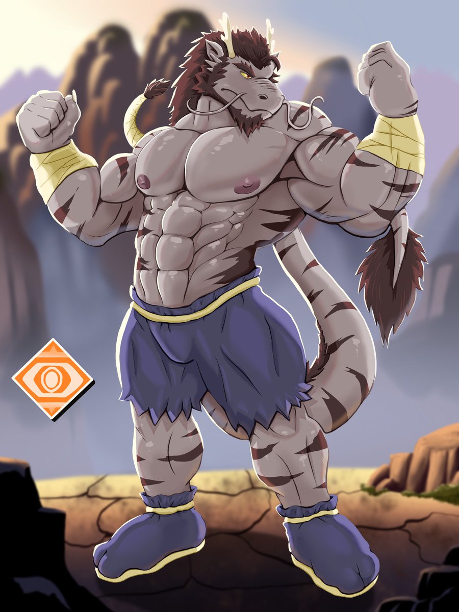 Gift for <a href="/TorAlm00/">Tor</a> His OC in #xxlwolfia style #furryart #furryartist