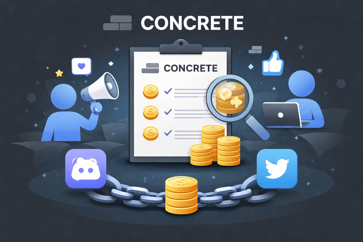 GreenArenaKyiv's tweet photo. ConcreteXYZ
rewards consistent activity, not hype.    

Discord + X engagement = points 
Referral links = extra bonus  

Use my code to get bags : 1342e0ad  #Concrete https://t.co/GJ1Sr51Qpz