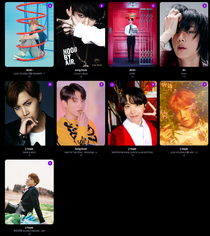 beemyle's tweet image. #bcdtrading  #bcdtrade 
Hi, I got this dupes for trade. I'm lookin for V ly - V, and ot7 and suga persona 4. User: beemyle