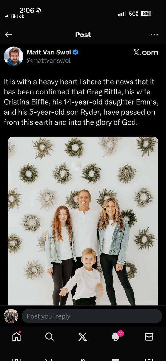 WithrowRacing's tweet image. From all of us here at @WithrowRacing, we want to pass on our deepest condolences and prayers for the Biffle family and friends. Today is a very sad day. Hold your loved ones a little tighter, as we never know what tomorrow may bring. May @gbiffle and his family Rest In Peace.