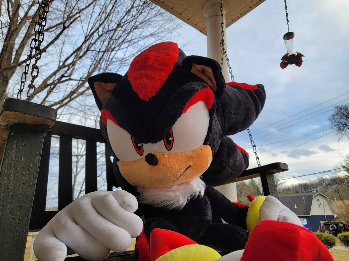 Fehize_Xian's tweet photo. HE MADE IT HOME FOR CHRISTMAS! ♡♡♡ What every girl needs: a 'real life sized' Ultimate Lifeform of the Space Colony ARK! ♡♡♡ He's, like, 4' tall!!

Now I just need to give him a plush Gerald and Maria. ;=;

#Shadow #ShadowTheHedgehog #SEGA #Sonic #UltimateLifeform #plushie https://t.co/3L6EdExbZ0