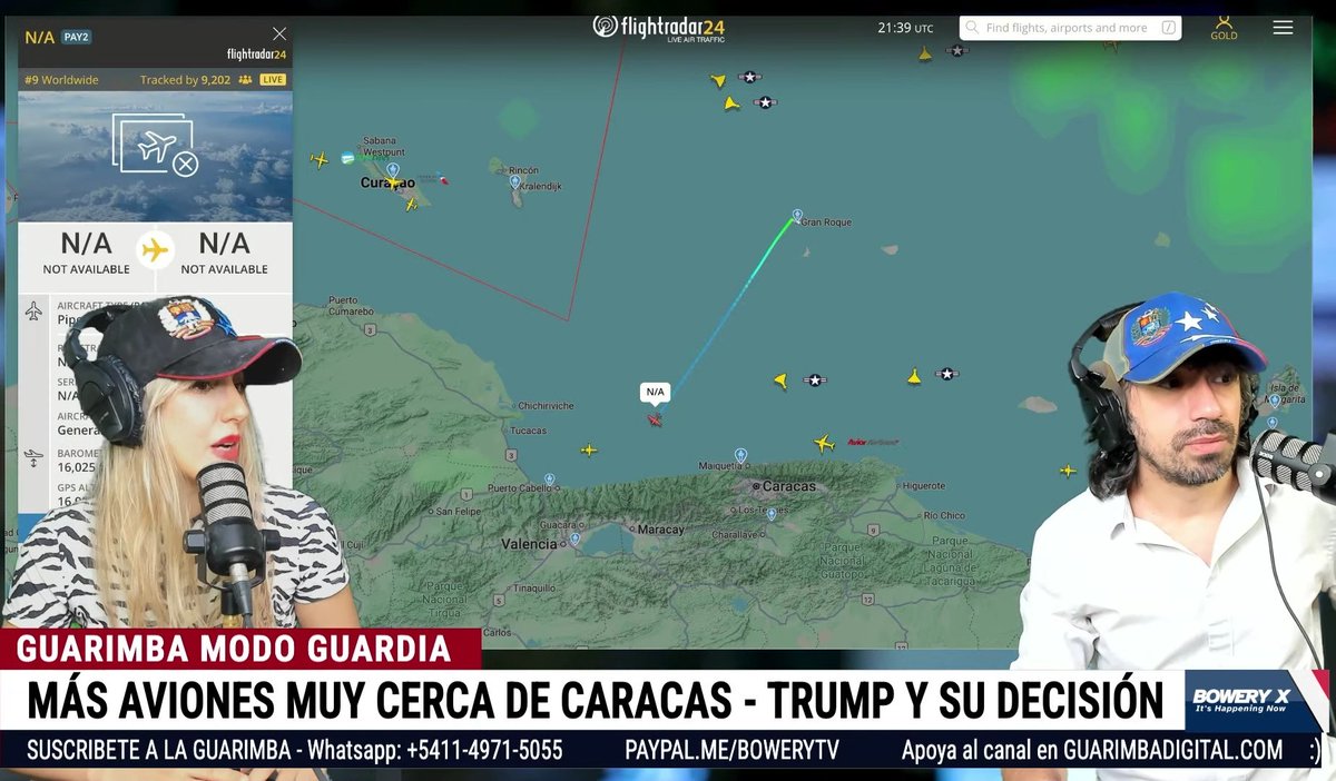 🚨 ¡ÚLTIMA HORA VENEZUELA! 🚨🇻🇪

URGENTE — ¡LO ÚLTIMO! 🇻🇪 🇺🇸

AHORA 🚨 Varios aviones de combate de EEUU a muy pocos kilómetros de Caracas en este momento.

🔴 ¡CADA VEZ ESTÁN MAS CERCA DE CARACAS! 🔴 <a href="/GastonLevar/">Gaston Levar</a> <a href="/ChacoCma/">CHACO</a>