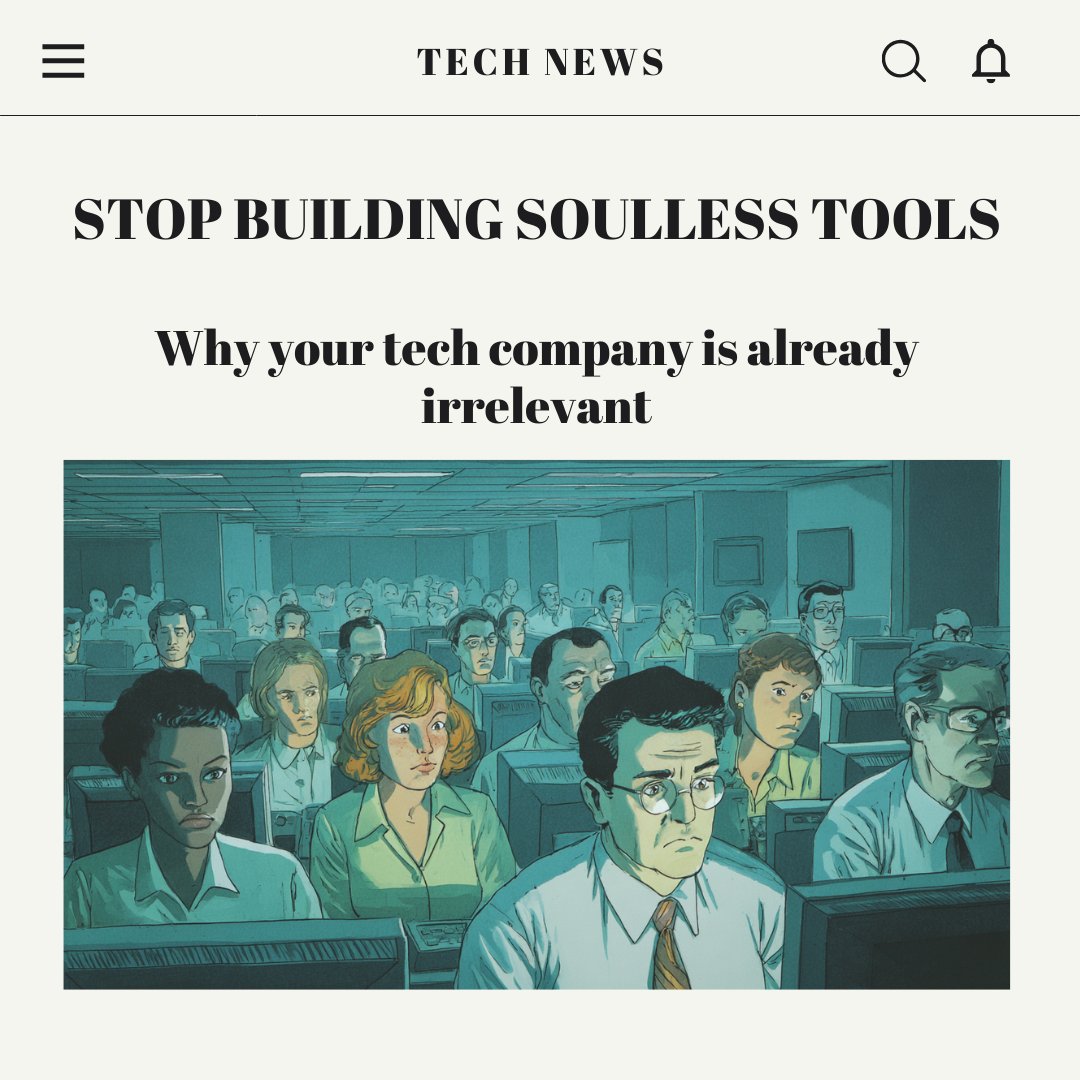 AlexfromNash's tweet image. STOP BUILDING SOULLESS TOOLS: 
Why your tech company is already irrelevant

No one wants to admit this so I will...

99% of tech companies are glorified calculators.

Calculators are commodities.

They are a solution only.

You built a "solution." Congratulations. So did 47…