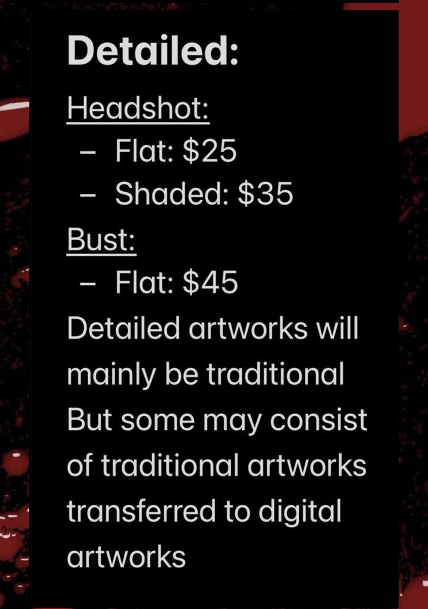 Gutz_and_Crafts's tweet image. Christmas comms are open!

I dont have any recent examples, but heres my recent artwork
And prices!!

They will be finished before Christmas guaranteed!!!
Or get a refund! 

Please dm me if you want a slot

(Please see comments to see how many slots are left)