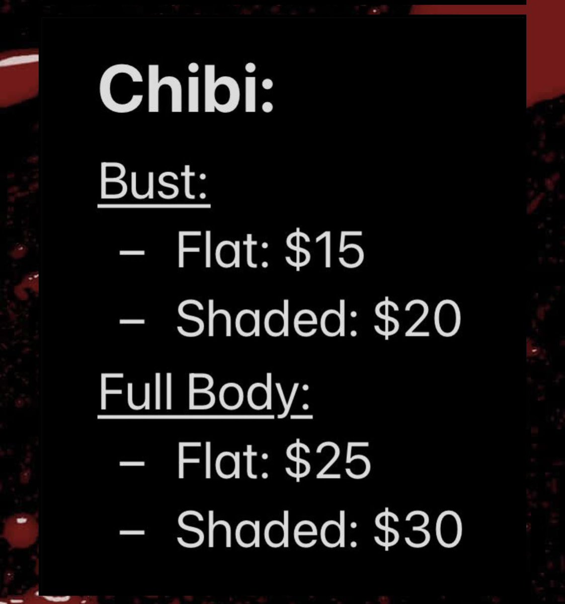 Gutz_and_Crafts's tweet image. Christmas comms are open!

I dont have any recent examples, but heres my recent artwork
And prices!!

They will be finished before Christmas guaranteed!!!
Or get a refund! 

Please dm me if you want a slot

(Please see comments to see how many slots are left)