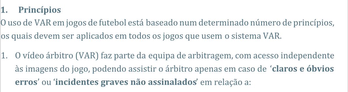 12 min para ver um “lance claro e óbvio”.