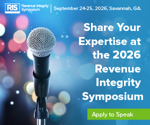Speaking at the Revenue Integrity Symposium (RIS) is a major professional milestone in the revenue integrity field!

📅 Submit your proposal today: hubs.la/Q03Y4lyv0

How to pick a topic? Choose one that you are knowledgeable and passionate about. Your enthusiasm inspires!