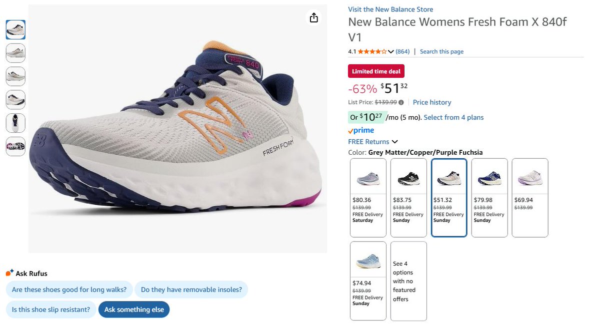 Pricerrors's tweet photo. $51 NEW BALANCE SHOES

Price only reflects on size 7.5, Originally $140

Other variants are $80+

https://t.co/gF2PXA6MTc https://t.co/ou37HO3FL3