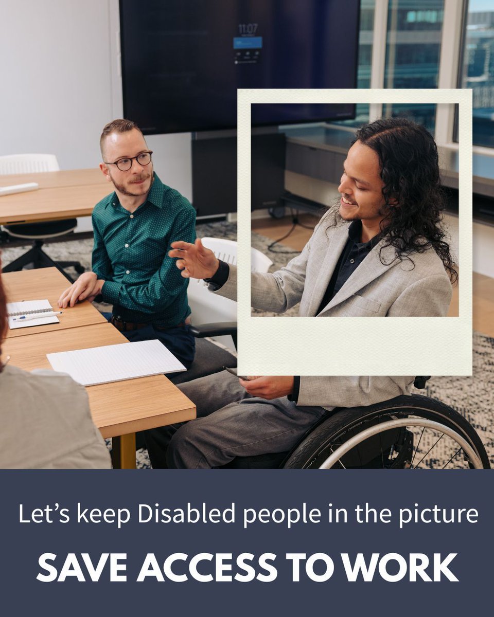 InclusionLondon's tweet photo. The Government say they want more Disabled people in work, while at the same time taking away the support we need to get and keep our jobs.
If you think that's wrong, join us and email your MP to say #SaveAccessToWork.
https://t.co/1Y10mmZti4 https://t.co/APmtSncYlz