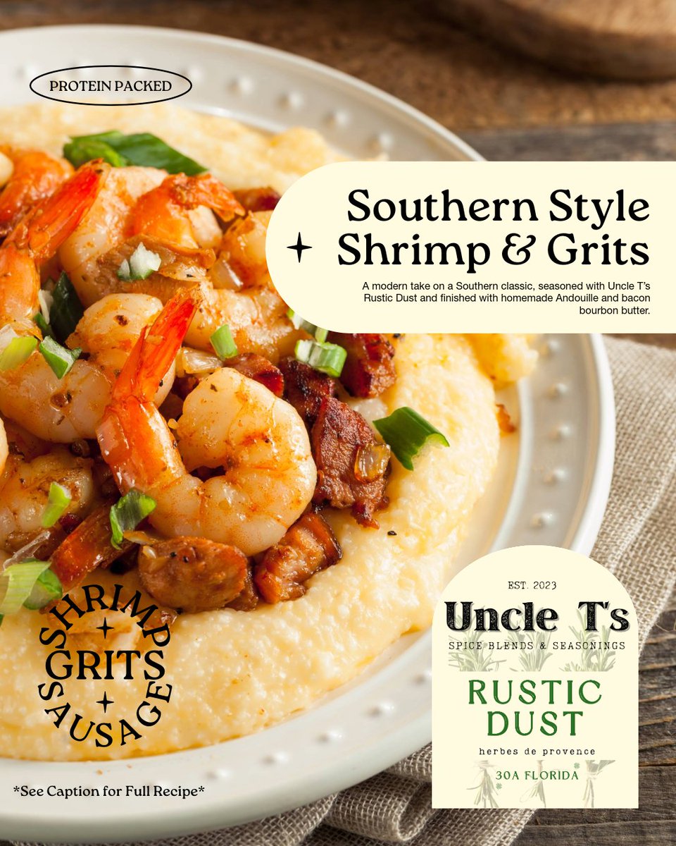 SeaBestSeafood's tweet photo. Southern Style Sea Best Shrimp & Grits, Seasoned with Uncle Tโs Rustic Dust โจ
Check out our Instagram Post Below for Full Recipe details!
https://t.co/WBjFxp6mqh
#seabest #ShopLocal https://t.co/DIfwbuOJDt