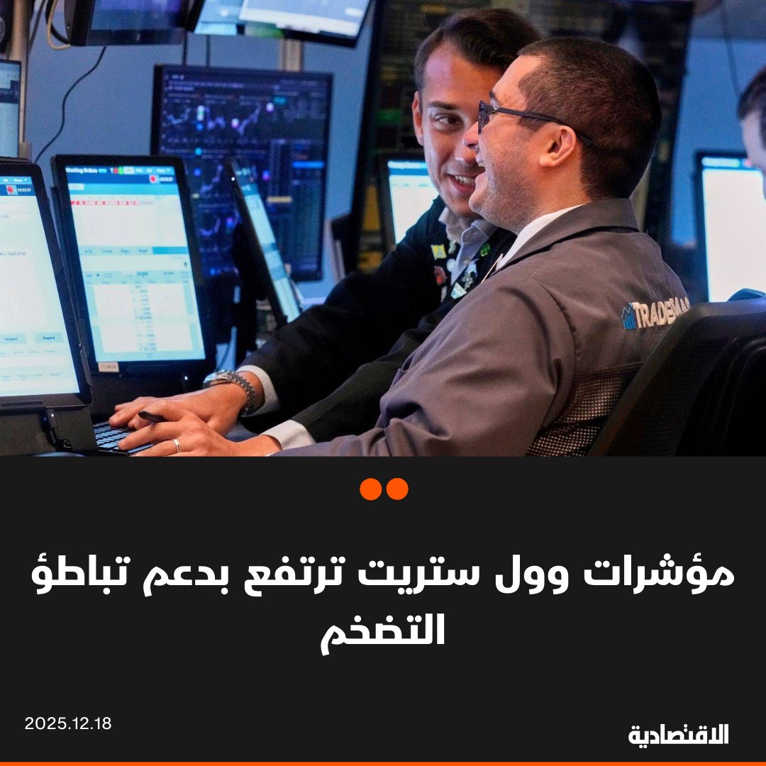 أنهت الأسهم الأمريكية تعاملاتها اليوم على ارتفاع، وذلك بدعم بيانات التضخم التي جاءت أقل من المتوقع، لتنهي المؤشرات رابع جلسات الأسبوع مرتفعة، وسط زيادة الآمال تجاه سياسة نقدية أكثر تيسيرا. مؤشر ستاندرد آند بورز 500 يرتفع بنسبة 0.8%. ناسداك المجمع يصعد 1.4%. داو جونز الصناعي يكسب 0.14% 